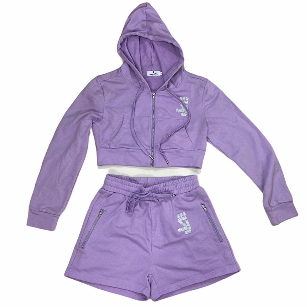 Shane Justin Two Piece Crop top jacket and shorts